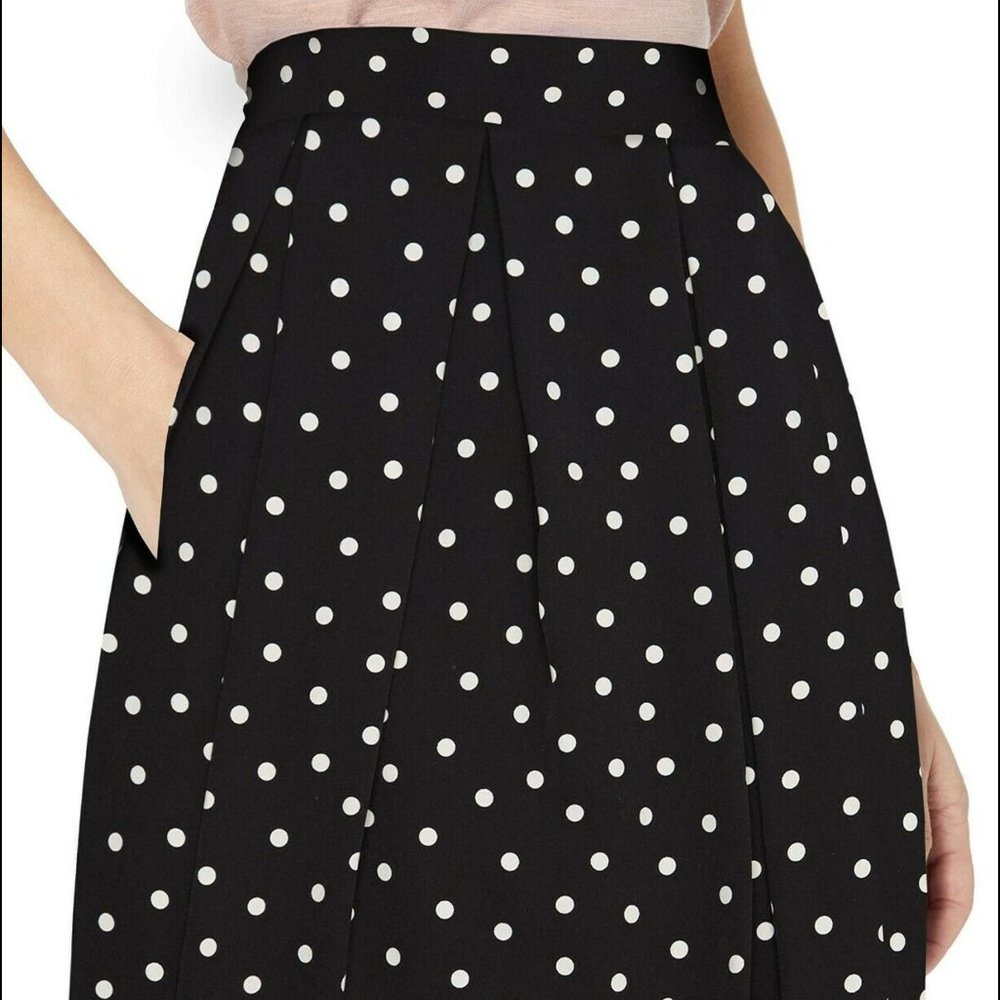 Tahari Polka Dot Pleated Skirt (NWT) - Picture 3 of 14